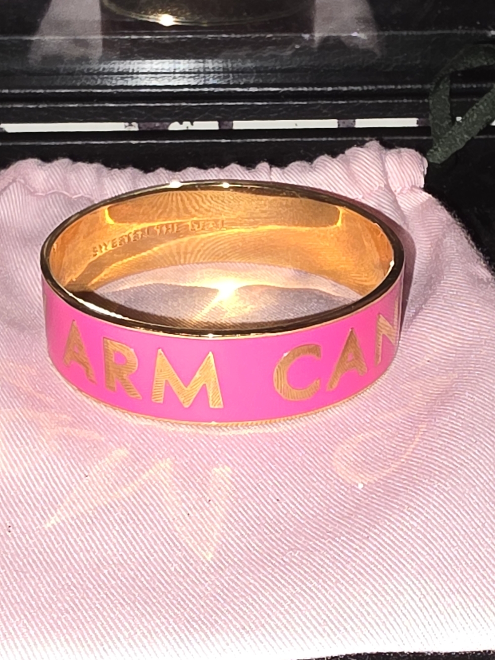 kate spade Pink and Gold Enamel 'ARM CANDY' Bangle